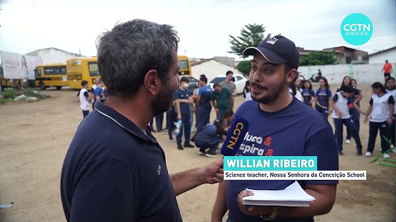 Capa do vídeo da entrevista sobre o radiotelescópio BINGO