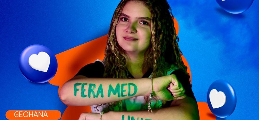Geohana Braga, ex-aluna da ENSC, aprovada em Medicina na UNIFSM