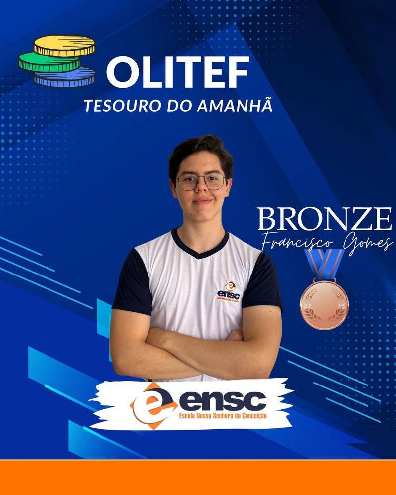 Francisco Neto - medalha de bronze na OLITEF