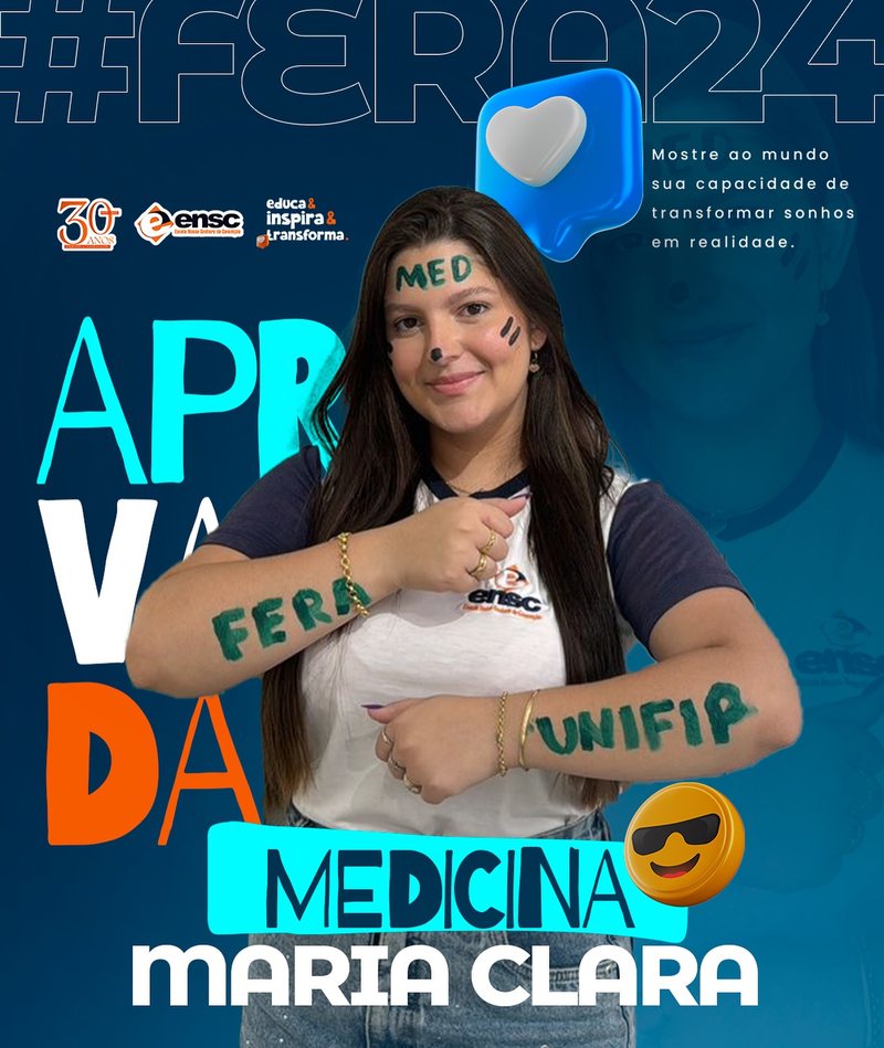 Maria Clara - aprovada em Medicina, UNIFIP