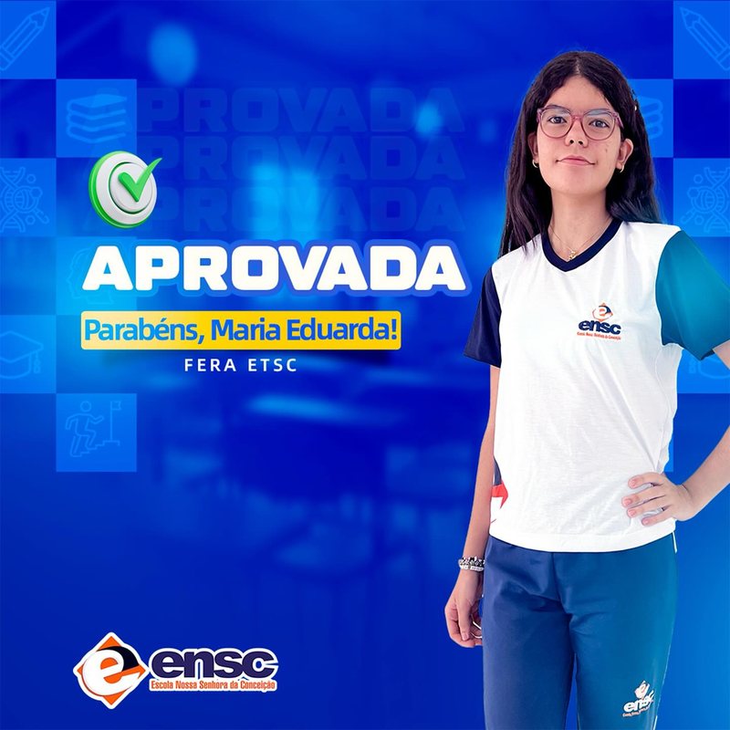 Maria Eduarda Cavalcanti - aprovada na ETSC, Cajazeiras